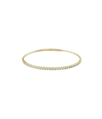 6.5" 14K Gold Thin Flexi Half Way 1ct Diamond Bangle
