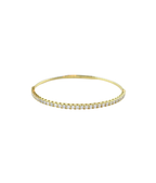 6.5" 14K Gold Thin Flexi Half Way 2ct Diamond Bangle