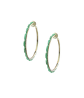 Green Turquoise Tiled Federico Hoops