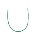 2-3mm Faceted Natural Dark Emerald Beaded Necklace