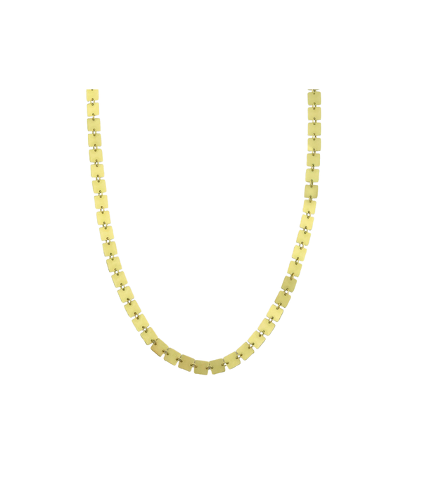 14K Gold Square Disco Necklace