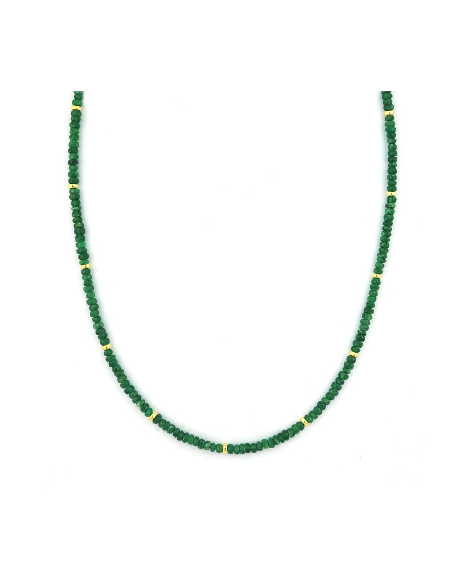 3mm Faceted Tsavorite Rondelle Necklace