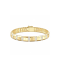 14K Gold Diamond Shiny Omega Bracelet