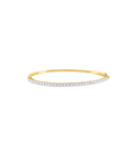 14K Gold .45ct Half Way Diamond Bangle