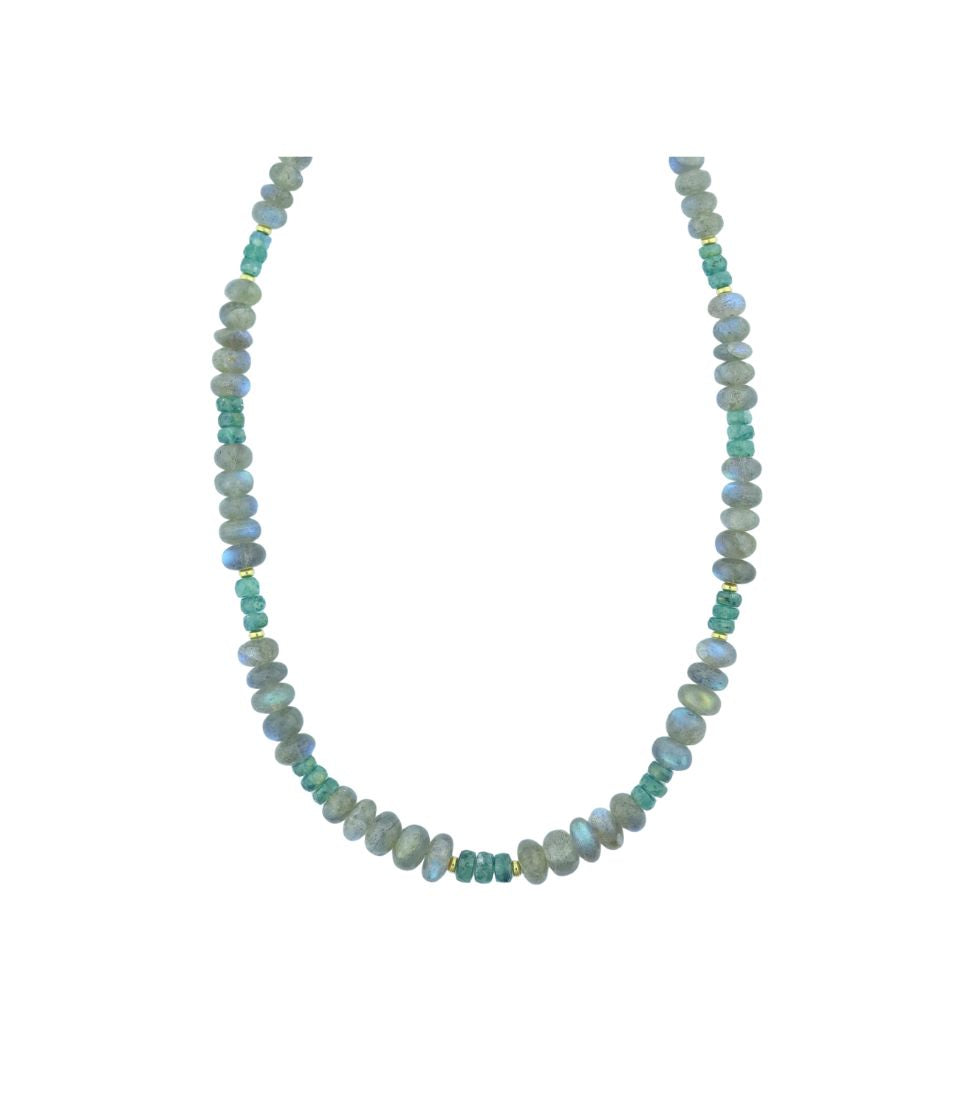 Labradorite & Kyanite Gemstone Mix Necklace