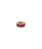 14K Gold Ruby Marquise Round Charm Spacer