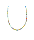 4mm Graduated Multi Agate Rondelle Necklace