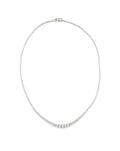 5.50ct 14K Gold 3 Prong Graduated Diamond Tennis Necklace