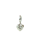 14K White Gold 1.54ct Lab Heart Diamond Prong Openable Charm