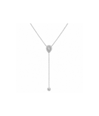 14K Gold Teardrop Diamond Lariat Necklace