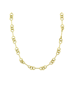 14K Gold Round + Bar Link Chain