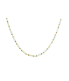 16" 14K Gold Mother of Pearl Tube Necklace