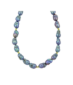 Pink Peacock Baroque Pearl Rondelle Necklace
