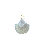 Light Gray Laguna Agate Scallop Shell Charm