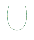2mm Faceted Emerald Beaded Rondelle Necklace