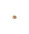 6mm 14K Gold Dotted Ruby Donut Spacer