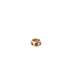 6mm 14K Gold Dotted Ruby Donut Spacer