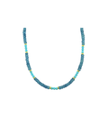 Blue Kyanite & Turquoise Mix Rondelle Necklace