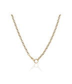 14K Gold Small Oval Swivel Clip Lock Necklace