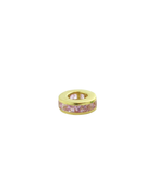 8.25mm 14K Gold Channel Set Pink Sapphire Spacer