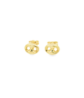 14K Gold Puffy Anchor Studs