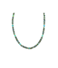 6mm Heishi Labradorite & Turquoise Mix Rondelle Necklace