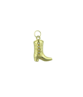 14K Gold Diamond Cowgirl Boot Charm