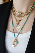 14K Gold Flat Anchor H Chain Lexi Lock Necklace
