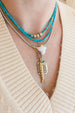 Long Bright Blue Heishi Turquoise Rondelle Necklace