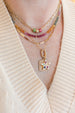 Mini 14K Gold Green Enamel Rainbow Sapphire Charm Spacer