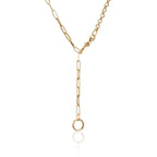 14K Gold 1/2 Rolo + Paperclip Swivel Clip Lock Necklace