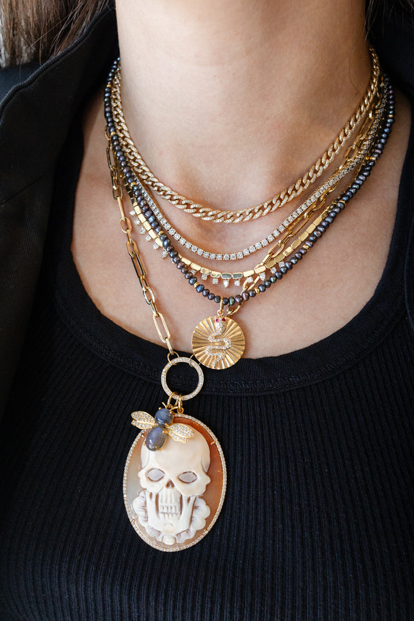 14K Gold Diamond Tennis Chain Necklace