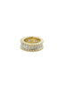 14K Gold Thin Dotted Edge Diamond Spacer