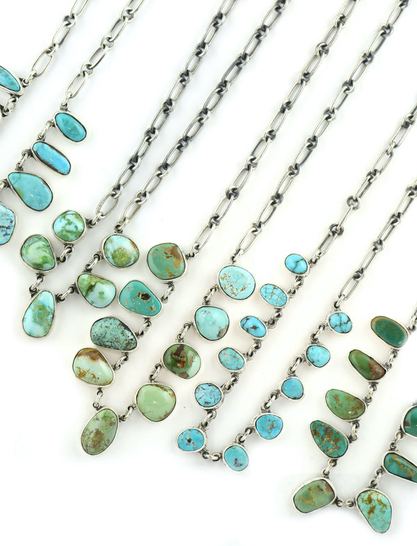 One of a Kind Federico Turquoise Slab Necklaces