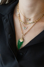 14K Gold Disco Disc Necklace