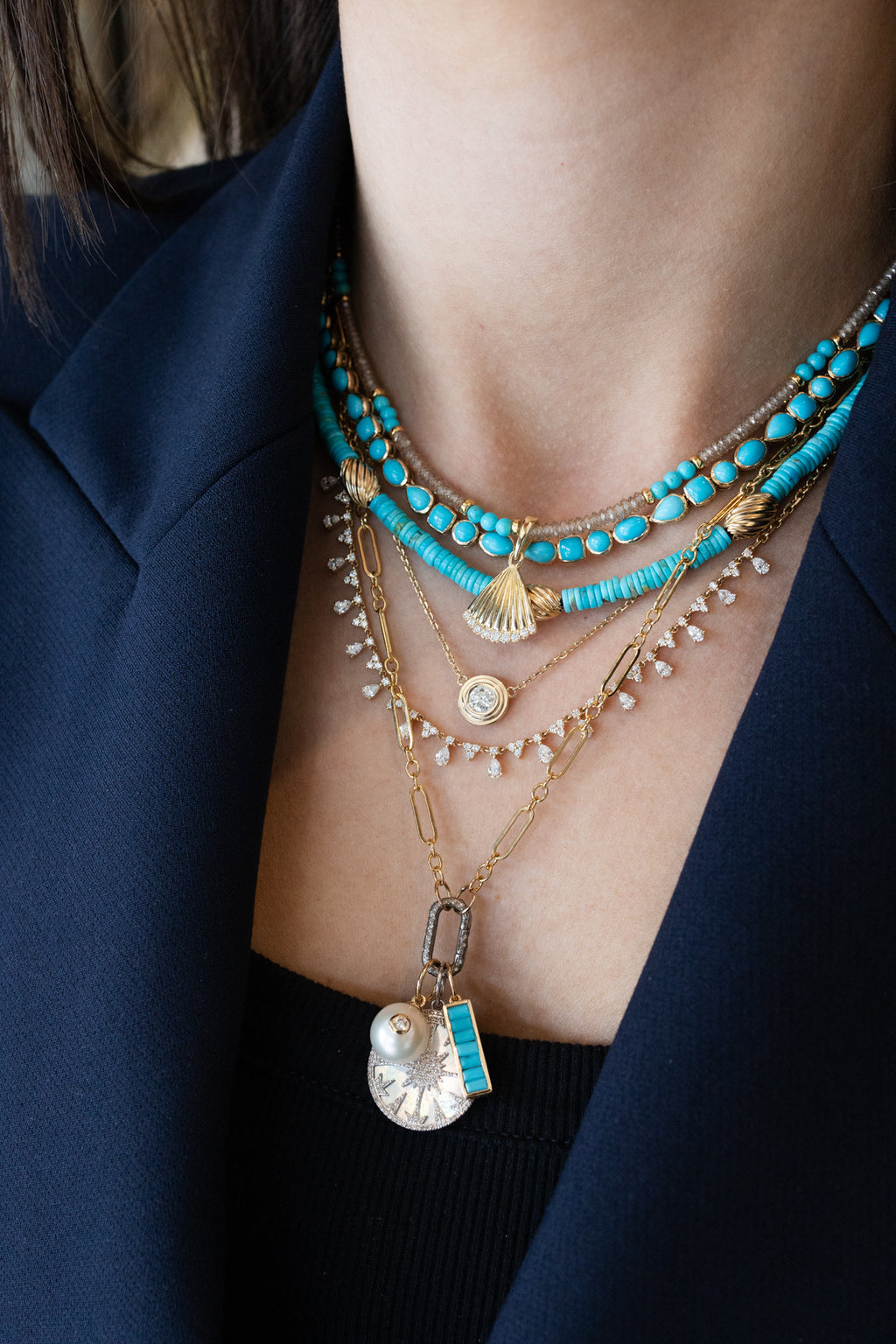 Luxe Lexi Lock Necklace: Gold-Filled Mixed Paperclip Link