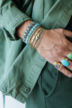 Large Federico Single Row Abalone Tile Cuff