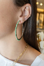 Green Turquoise Tiled Federico Hoops