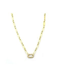 14K Gold Flat Anchor H Chain Lexi Lock Necklace