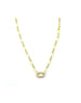 14K Gold Flat Anchor H Chain Lexi Lock Necklace