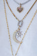 14K Gold Shiny Center Compass Diamond Charm