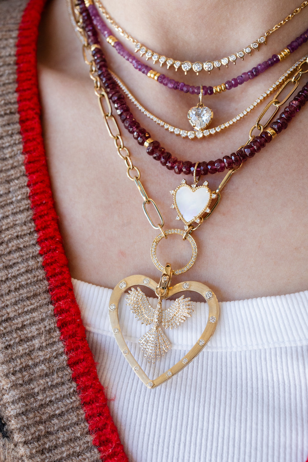 14K Gold Diamond Thunderbird Charm