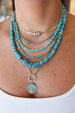 Arizona Turquoise Faceted Heishi Turquoise Rondelle Necklace