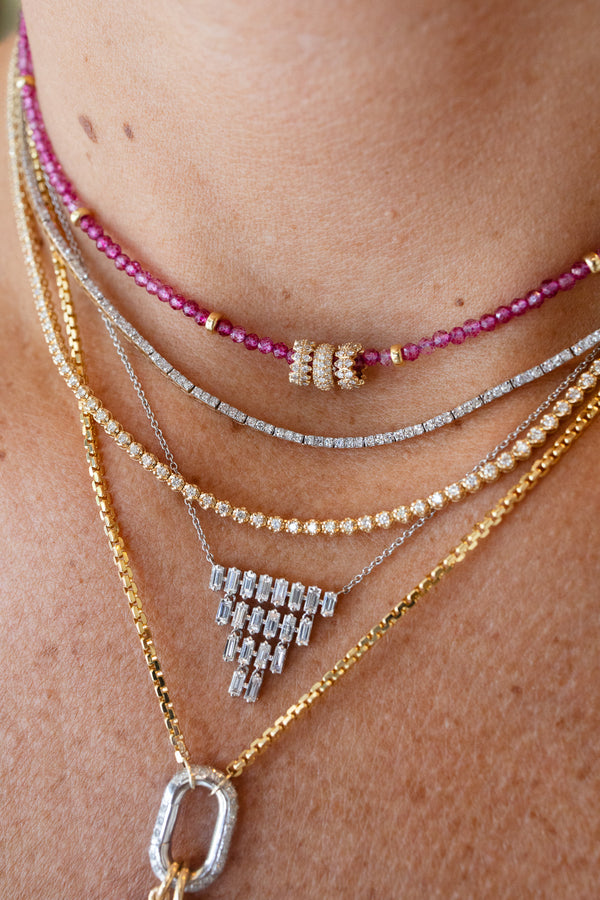 6mm Itty Bitty 14K Gold Donut Pave Diamond Spacer