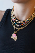 14K Gold Small H Link Mariner Necklace