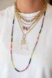 32" Long Rainbow Sapphire Rondelle Necklace