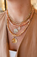 7mm Faceted Heishi Sunstone Rondelle Necklace