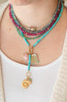 The Gem Lariat: Heishi Blue Turquoise