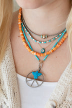6mm Heishi Spiny Oyster Rondelle Necklace