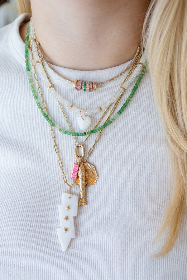 10mm Round 14K Yellow Gold Channel Set Diamond Spacer